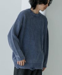 URBAN RESEARCH/URBAN RESEARCH iD　ストーンウォッシュダメージニット/507606287
