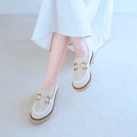 enchanted/エンチャンテッド enchanted メタリックアクセントタンクソールビットローファー/507606455
