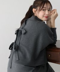 BLUEEAST/【ブルーイースト BLUEEAST 選べる2丈】サイドリボンケープニットベスト＆リブニットワンピース セットアップ/504331431