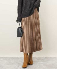 MK MICHEL KLEIN/シャイニーサテンプリーツスカート/洗える/507608424