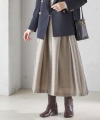 SHIPS WOMEN/〈手洗い可能〉ラメ ブッチャー タック フレア スカート/507608674
