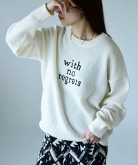 and it_/アンドイット and it_ ロゴ刺繍ニットプルオーバー ニット レディーストップス 長袖 ロゴニット 大人 シンプル お洒落 トレンド/507608710