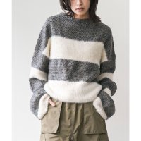 mili an deni/ミリアンデニ mili an deni フェザーヤーンボーダープルオーバー/507608874