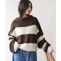 mili an deni/ミリアンデニ mili an deni フェザーヤーンボーダープルオーバー/507608874
