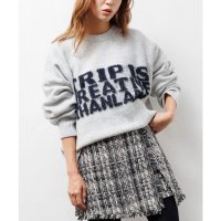mili an deni/ミリアンデニ mili an deni フェザーニットロゴビッグプルオーバー/507608875