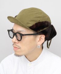 Req Hatter/レックハッター Req Hatter キャップ ハンターキャップ ファーキャップ ファー付きキャップ イヤーマフ 帽子 つば短め 耳当て付/507609824
