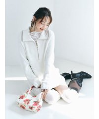LILY BROWN/フロントジップミニニットワンピース/507610199
