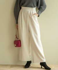 KUMIKYOKU（LARGE SIZE）/【暖かい・ストレッチ】バックウォームワイドタックパンツ/507610501