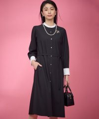 KUMIKYOKU（LARGE SIZE）/【KUMIKYOKU NAVY】ウーステッドライククロス シャツワンピース/507612574