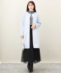 MK MICHEL KLEIN/フェイクスウェードノーカラーコート/洗える/507612734