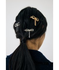moussy/MULTI CHAIN BOW ヘアクリップ/507612753