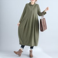 Lily of Valley/リリーオブバリー Lily of Valley 大人 かわいい ゆったり ワンピース カジュアル シンプル デザイン ロング ミモレ丈 長袖/507017116