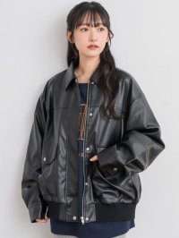 RETRO GIRL/レトロガール RETRO GIRL Fレザーブルゾン/507616160