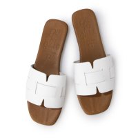 Oh my Sandals/オー マイ サンダルズ Oh my Sandals スクエアトウフラットレザーサンダル/507522955