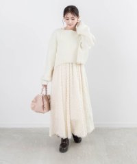 RANDA/ランダ RANDA クロップド丈ニット＆シャギーキャミワンピースセット/507618465