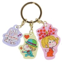 cinemacollection/シネマコレクション cinemacollection 水森亜土 キーリング 3チャームキーホルダー リボン ティーズファクトリー コレクション雑貨 キャラクター/507618919