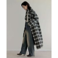 Re:EDIT/[2024－25 WINTER COLLECTION]起毛チェック柄ロングチェスターコート/507618952
