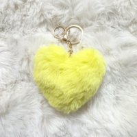 shoppinggo/ショッピングゴー shoppinggo ファーチャーム ハート キーホルダー バッグチャーム キーリング フェイクファー ミニチャーム あったか カラフル レイ/507618966