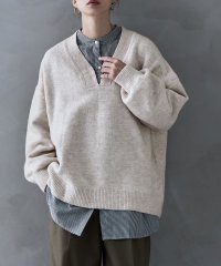 etoll./エトル etoll. ラウンドVネックプルオーバーニット/507618973