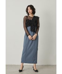 niana/ニアナ niana フリンジグリッターノットドレス 秋冬 結婚式 成人式 同窓会 ディナー デイリー パーティードレス オケージョンドレス お呼ばれワンピース/507618985
