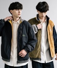 Rocky Monroe/ロッキーモンロー Rocky Monroe ボアジャケット ナイロンジャケット スタンドネック メンズ レディース リバーシブル 刺繍 切替 ワッペン KRIF/507619321
