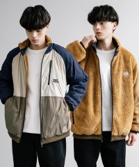 Rocky Monroe/ロッキーモンロー Rocky Monroe ボアジャケット ナイロンジャケット スタンドネック メンズ レディース リバーシブル 刺繍 切替 ワッペン KRIF/507619321