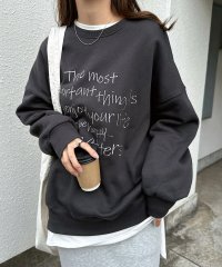 and　Me.../アンドミー andme 裏起毛 ロゴ エンブロイダリー スウェット トップス/507621321