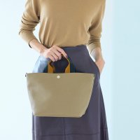 TOPKAPI BREATH/トプカピ TOPKAPI SCOTCH GRAIN スコッチグレイン プレーン バイカラーハンドル ミニ トートバッグ/506040252