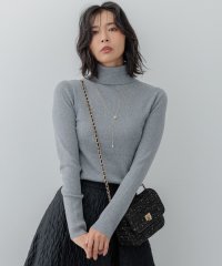 NIJYUSANKU（LARGE SIZE）/【CLASSY.11月号掲載/新色追加】ウーステッドウール リブタートルネック ニット/506876592