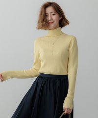 NIJYUSANKU（LARGE SIZE）/【CLASSY.11月号掲載/新色追加】ウーステッドウール リブタートルネック ニット/506876592