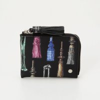 TOPKAPI/トプカピ TOPKAPI シュリンクレザー タッセル プリント ラウンド 二つ折り財布/507471102