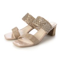 Melmo/メルモ MELMO レーザーカットシャイニーミュールサンダル/507506140