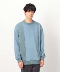 COMME CA ISM MENS/ダンボールニット×ニット コンビプルオーバー/507595835