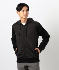 COMME CA ISM MENS/ダンボールニット×ニット コンビジップパーカー/507595836