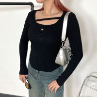 non-hedge/ノンヘッジ non－hedge シルバープレートリブニットトップス/507621596