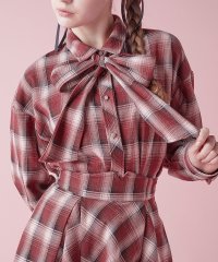 F.i.n.t/フィント F i.n.t ビッグリボンタイ付きチェックシャツ【洗える】/507621608