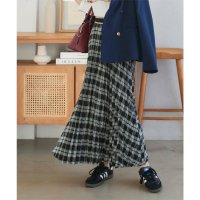KOBE LETTUCE/コウベレタス KOBE LETTUCE ウエストラインゴムチェックスカート [M4164]/507621616