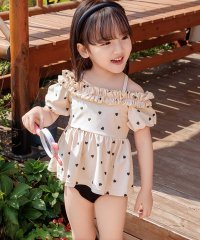 OSYAREVO/オシャレボ OSYAREVO 【ネット限定】キッズ オフショルダー パフスリーブ 水着 セットアップ 【返品不可商品】/507622117