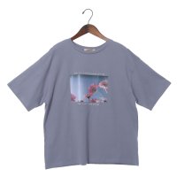BAZAINE/バゼーヌ BAZAINE 接触冷感・USAコットン「プリントTシャツ」/507625917