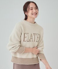 SHOO・LA・RUE Cutie Blonde/キューティーブロンド Cutie Blonde 【SーLL】モールロゴリブ切替ニット/507628387