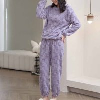 shoppinggo/ショッピングゴー shoppinggo 部屋着パジャマ ルームウェアレディース もこもこ ボア ふわもこ セットアップ 寝巻き 長ズボン ロングパンツ ゆったり/507628402