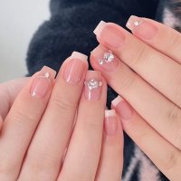 shoppinggo/ショッピングゴー shoppinggo ネイルチップ ショート きらきら ピンク シンプル つけ爪 ネイルアート アートチップ デコチップ オーバル ウエディン/507628403