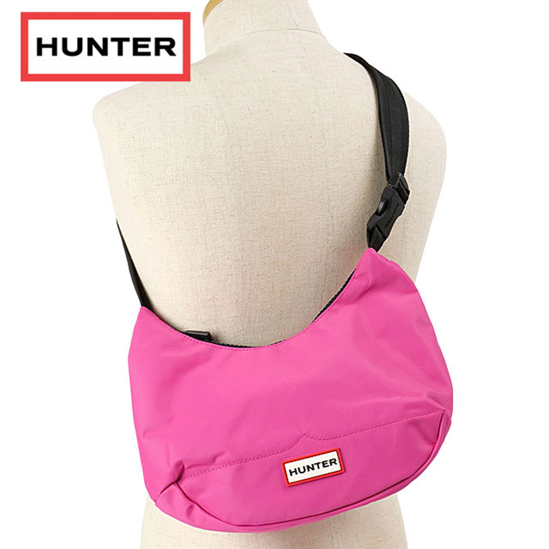 ハンター HUNTER nylon mini hobo magenta－flux [UBS3600KBM