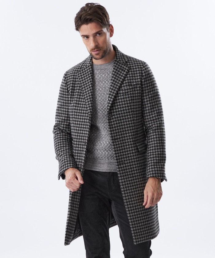 【美品】 D’URBAM ピュアカシミヤ ロングチェスターコート ブラック ピュアカシミヤコート （トレンチコート）｜SCAPA / スキャパ
