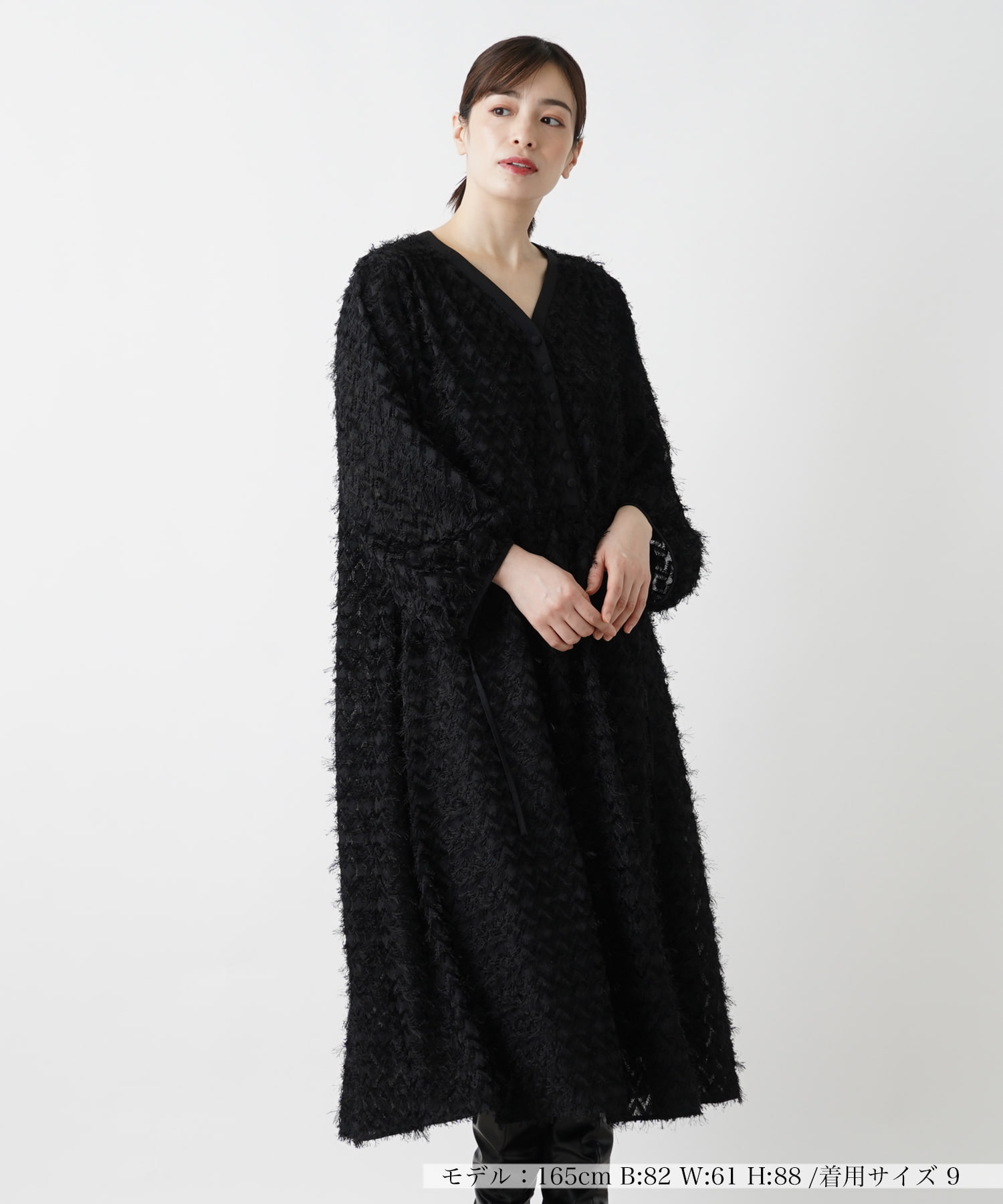 LEILIAN レリアン 黒ワンピース 美品 セットアップ風ワンピース【ブラックフォーマル】 | Leilian