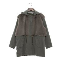 MICA&DEAL/マイカアンドディール MICA&DEAL hooded boa docking coat/507558427