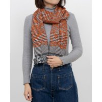 cache nez/カシュネ cache nez ウール混グレンチェックフラワージャカードマフラー/507629423