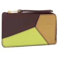 LOEWE/ロエベ LOEWE カードケース 小銭入れ コインケース パズル フラグメントケース ブラウン グリーン レディース LOEWE C510Z40X16 1061/507641274