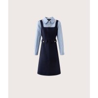 LA POMME petit/ラポミ プチ LA POMME petit Navy Waisted One Piece Set－Up/ネイビーウエストワンピースセットアップ/507642495