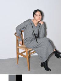 Brown&Street/ブラウンアンドストリート Brown&Street リラクシーフーディーニットワンピース/507644216